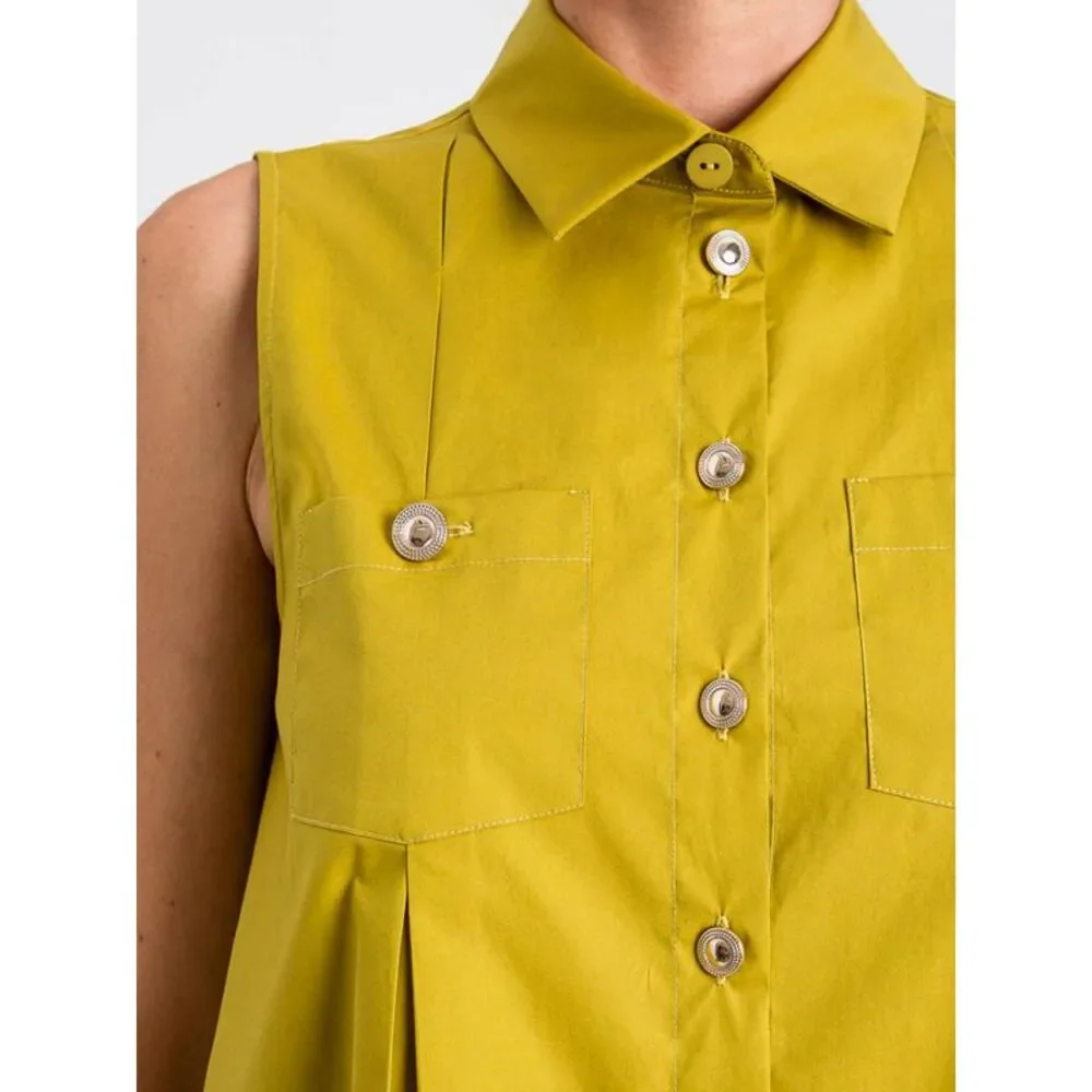 Twinset Women Twinset Stretch Cotton Sleeveless Shirt